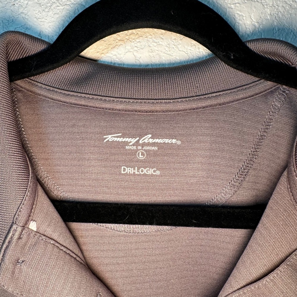 Tommy Armour‎ Men's Gray DRI-LOGIC Golf Polo Shirt - Picture 3 of 4